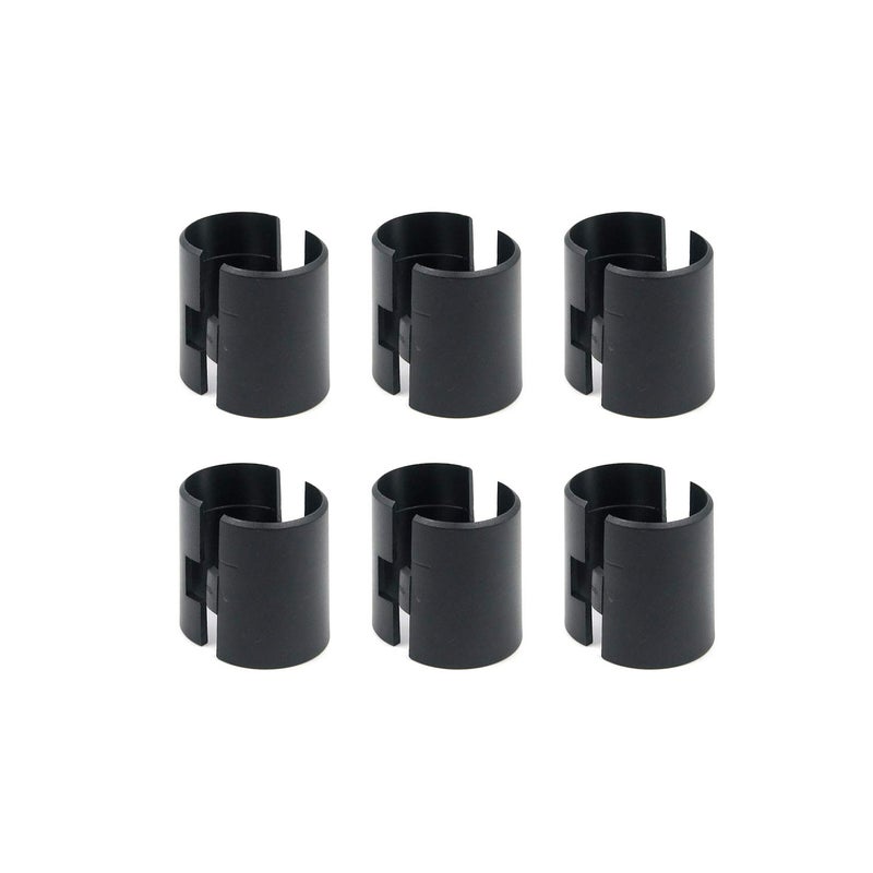 Geesatis 12 Pack Wire Shelf Locking Clips - 6 Sets 1.5 Inch (38mm) Diameter Black Split Sleeve Clips for Metal Shelving Rack, Secure Wire Shelf Brackets - Image 1